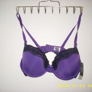 Bra - Purple with black lace